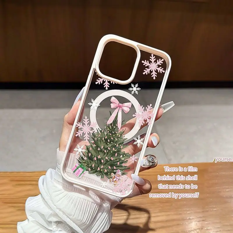 

Magnetic Case for iPhone 17 Air Pro Max 16 15 Pro 14 13 12 11 Plus with MagSafe Wireless Camera Protection Male Female Christmas