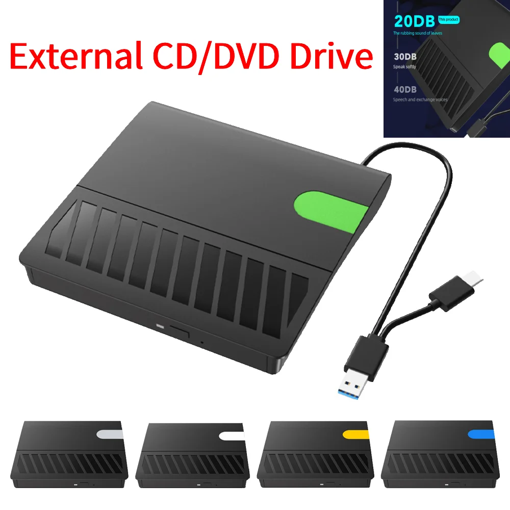 

Новый USB 3.0 Type-C тонкий внешний DVD RW CD записывающий привод, устройство для чтения, оптические приводы для ноутбука, ПК, Dvd, CD-привода