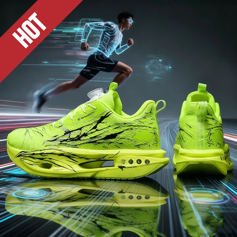 Nouvelles chaussures de course planche de carbone Marathon hommes sport Fitness respirant léger femmes confortable athlétique anitskid baskets