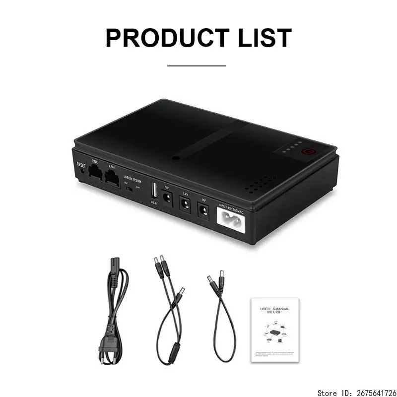 Imagem -06 - Fonte de Alimentação Ininterrupta para Roteador Wifi Grande Capacidade Adaptador de Energia em Espera Mini Ups 18w Poe eu Route 10400mah 5v24v