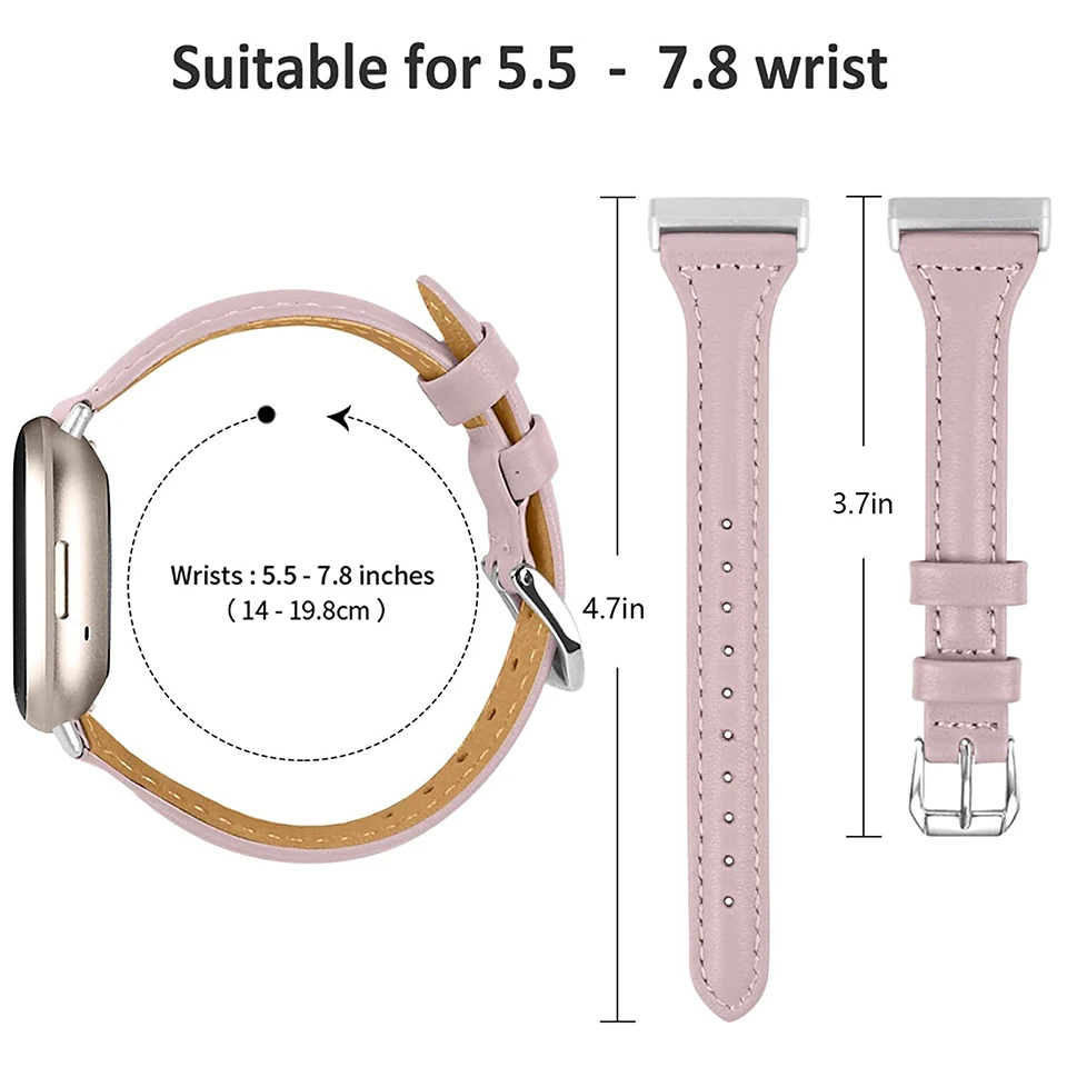 Cinturino in pelle sottile per Fitbit Versa 4 3 donna uomo orologio cinturino cinturino cintura per Fitbit Sense 2 Correa Loop