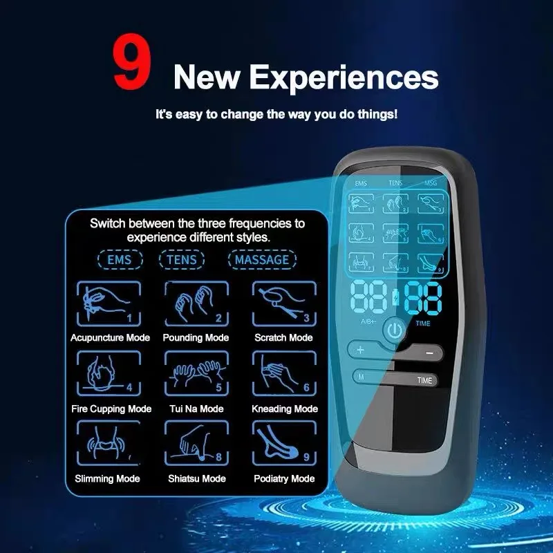 Electric Muscle Stimulator Tens Physiotherapy Acupuncture Body Massage Therapy Slimming Machine Relief Massager image 6