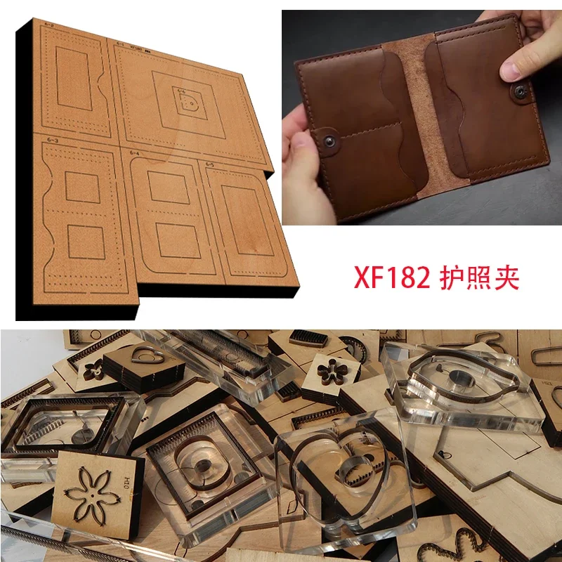 

New Japan Steel Blade Wooden Die Passport Holder Leather Craft Punch Hand Tool Cut Knife Mould XF182 Leather Tools