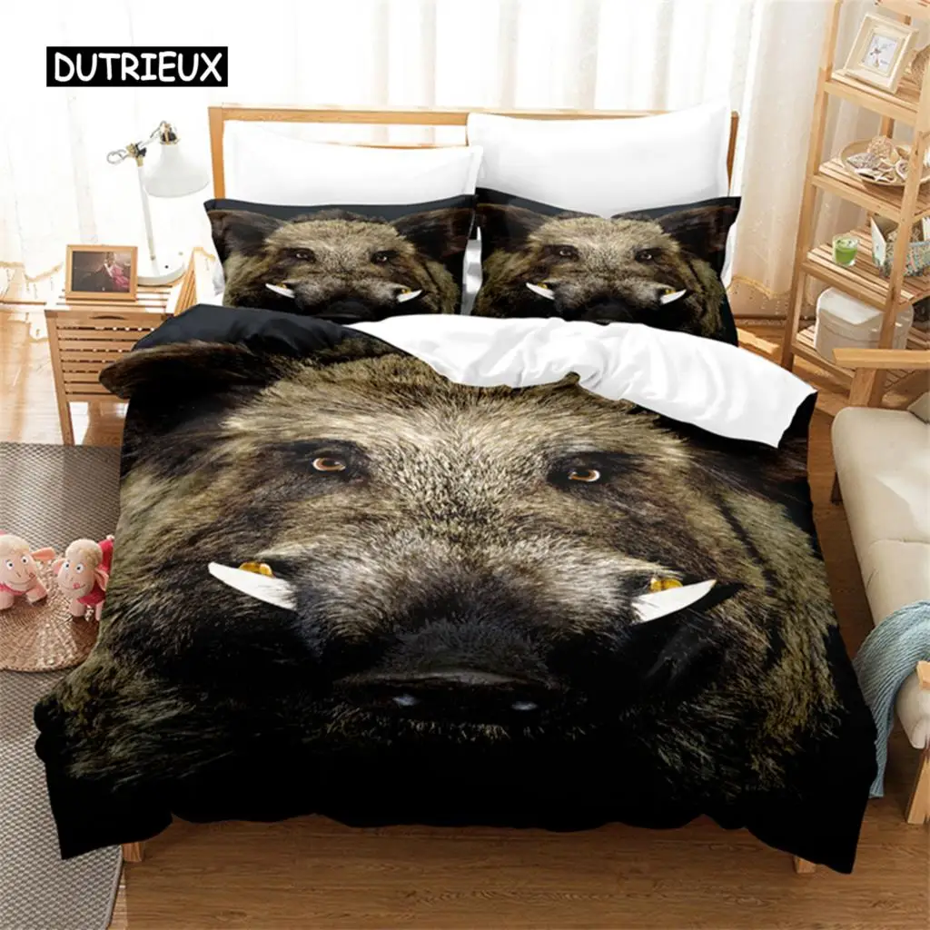 

Wild Boar Design Bedding Set Duvet Cover Set 3d Bedding Digital Printing Bed Linen Queen Size Bedding Set Fashion Design