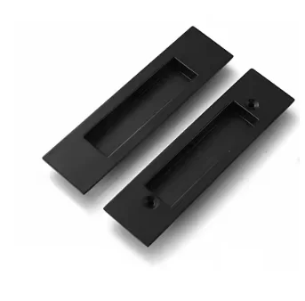 

2Pcs Zinc Flush Pocket Sliding Door Finger Pull Handle Oval Rectangular Back-to-Back Mounting