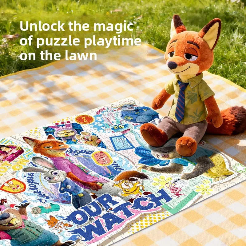 จิ๊กซอว์ 500 ชิ้น ตัวละครจากซูโทเปีย นิคและจูดี้ - ของเล่น STEM เสริมพัฒนาการสำหรับเด็ก วัยรุ่น และผู้ใหญ่ เหมาะสำหรับเล่นเป็นเกมครอบครัว