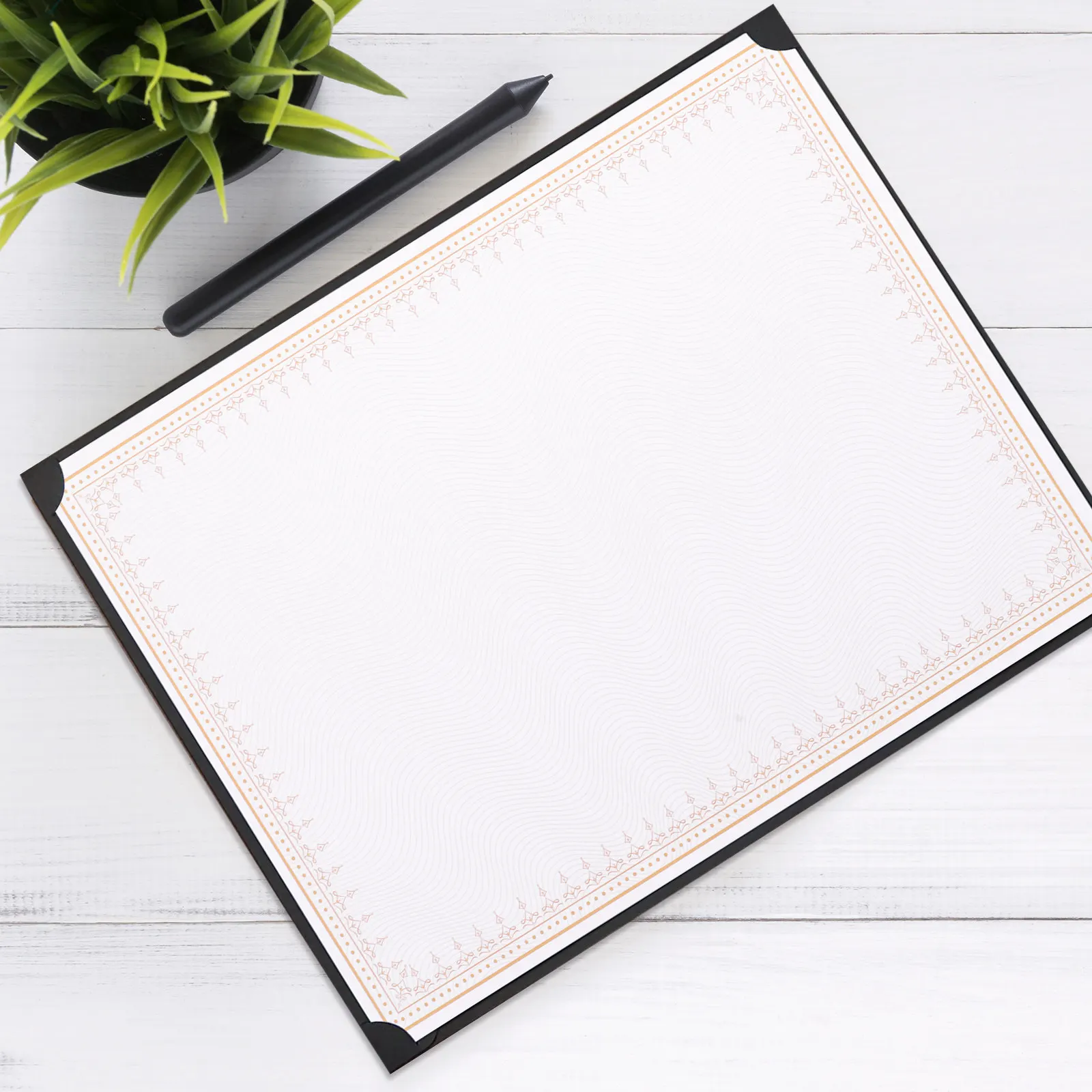 

10Pcs Diploma Certificate Paper A4 Printable Blank Paper for Academic Awards School Certificate Inner Pages