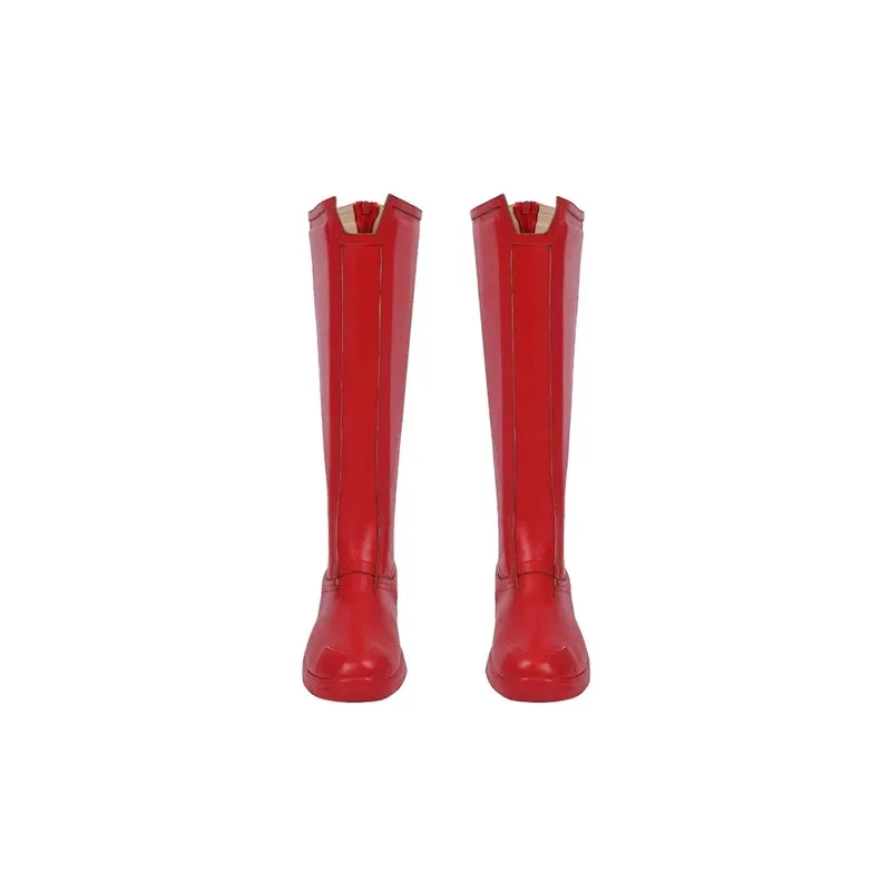 

Superhero Clark Kent Cosplay Red Boots Halloween Carnival Costume Shoes Role Playing PU leather Red Shoes