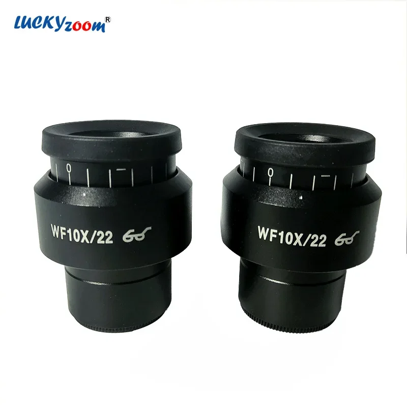 2pcs Stereo Microscope Eyepiece 10X Wide Field Binocular Trinocular Microscopio Oculars 30MM Mount High Eye Point Optical Len