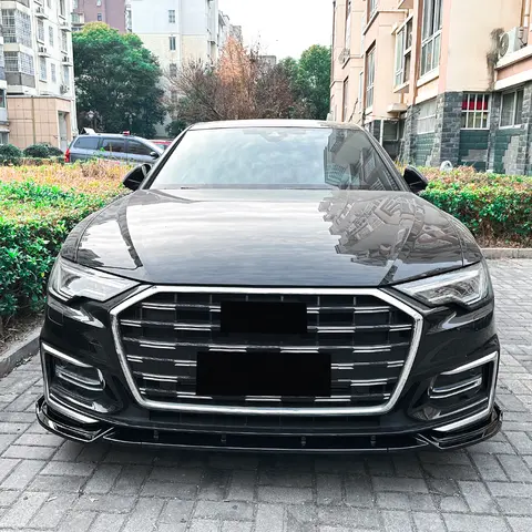 자동차 앞 범퍼 립 스플리터 디퓨저 립 바디 키트 Audi A6 C8 Sline 2018-2025 용 자동 스포일러 범퍼 액세서리