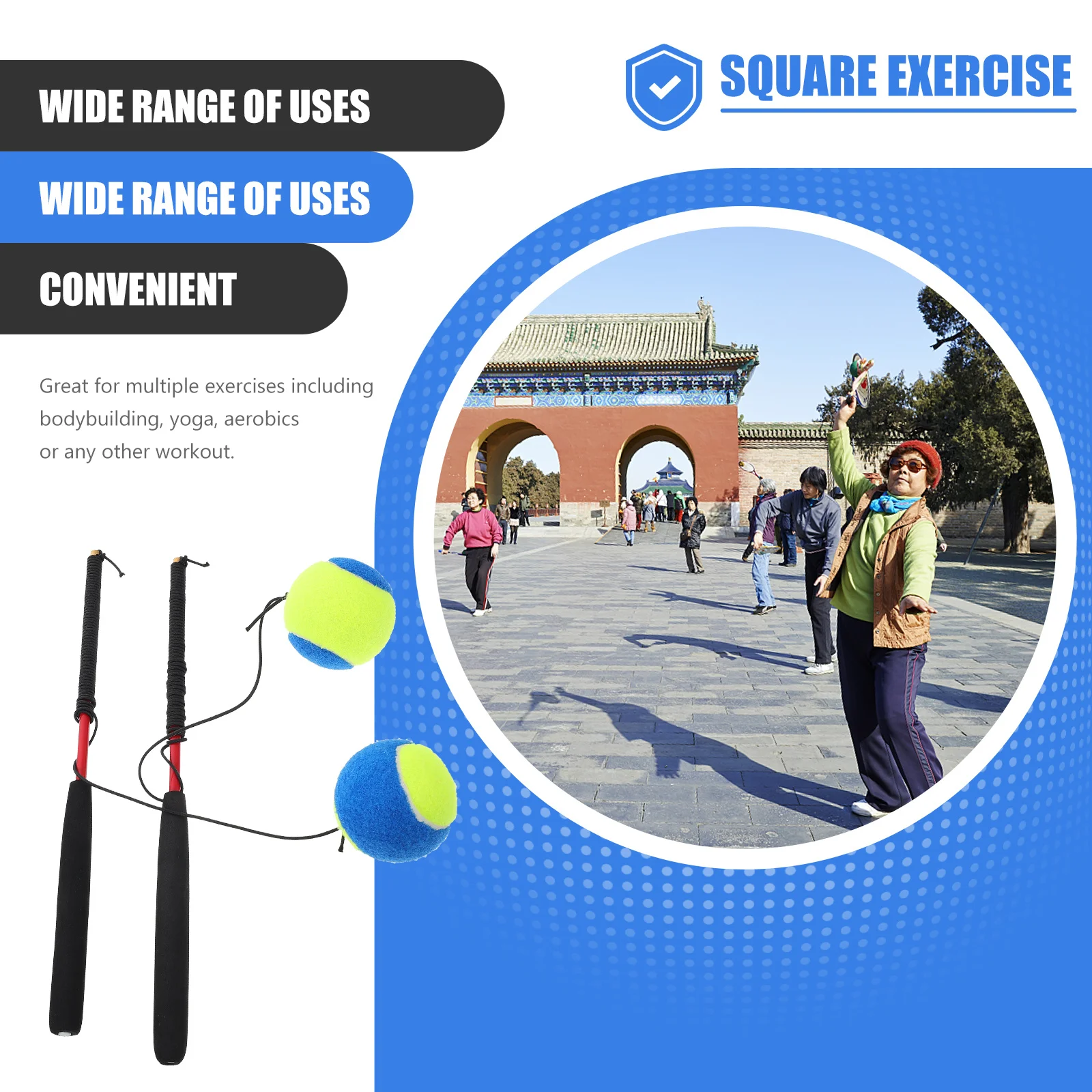 

1 Set Of Exercise Balls Fitness Balls Thickened Durable Training Tool For Home Gym Yoga Aerobics Muscle Strengthening Sports