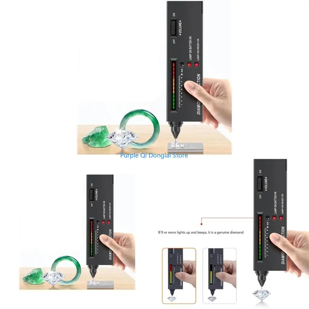 L21E Professional Diamonds Selecting Tool Jewelry Appraisal Tool ABS Texture for Accurate Diamonds Testing and Identification