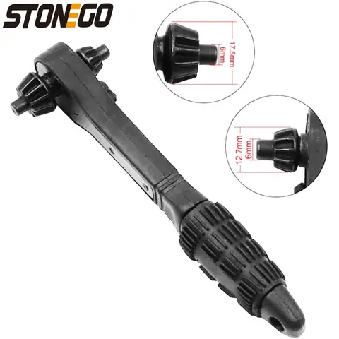 Stonego 2-in-1ドリルチャックキーとラチェットスパナレンチ-ドリルプレス用のデュアルユースクランプツール-12.7 17.5 chucksに適合