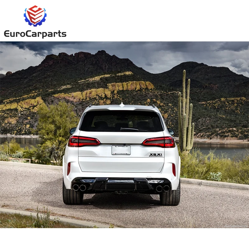 STLFX5M G05 X6M G06 Carbon Fiber Rear Diffuser X5M F95 X6M F86 Rear Bumper Lips Dry Carbon Auto Body Parts F85 F96 Rear Lip