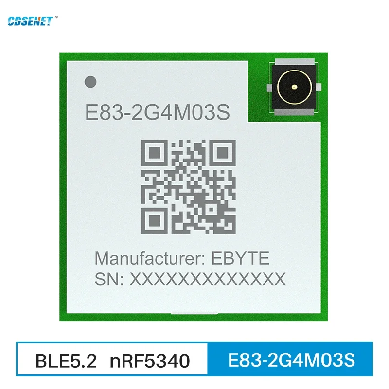 2.4G nRF5340 Wireless RF Module Bluetooth Mesh CDSENET E83-2G4M03S Small Size Lower Power 3dbm BLE5.4  Antenna