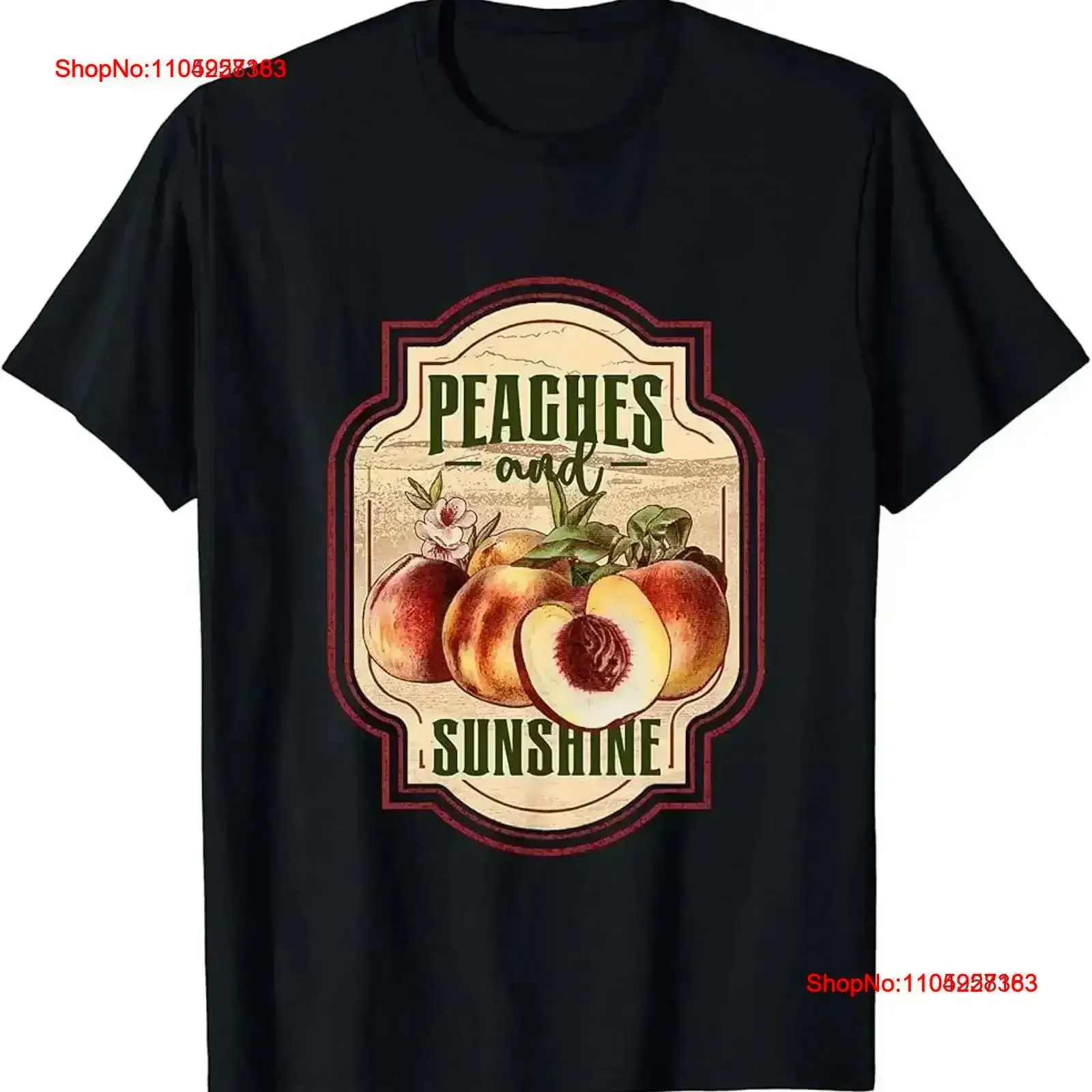 

Футболка Peach Fruit Lover Peaches And Sunshine, винтажная стираная дизайнерская одежда, уличная одежда с графическим рисунком, модная дышащая мягкая одежда
