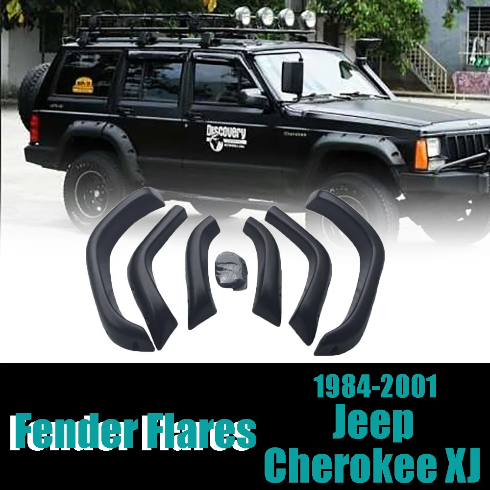 Flares de guardabarros ABS para Jeep Cherokee XJ 1984-2001 4X4 Kit de arco de rueda de guardabarros todoterreno