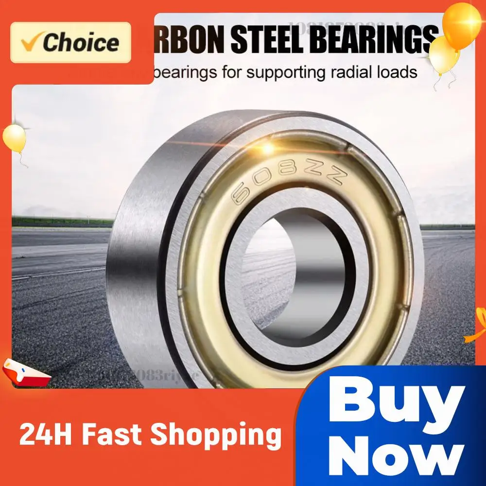

10Pcs 608ZZ Deep Groove Ball Bearing High Carbon Steel Ball Bearings Single Row 8x22x7mm for Skateboards Inline Skates Scooters