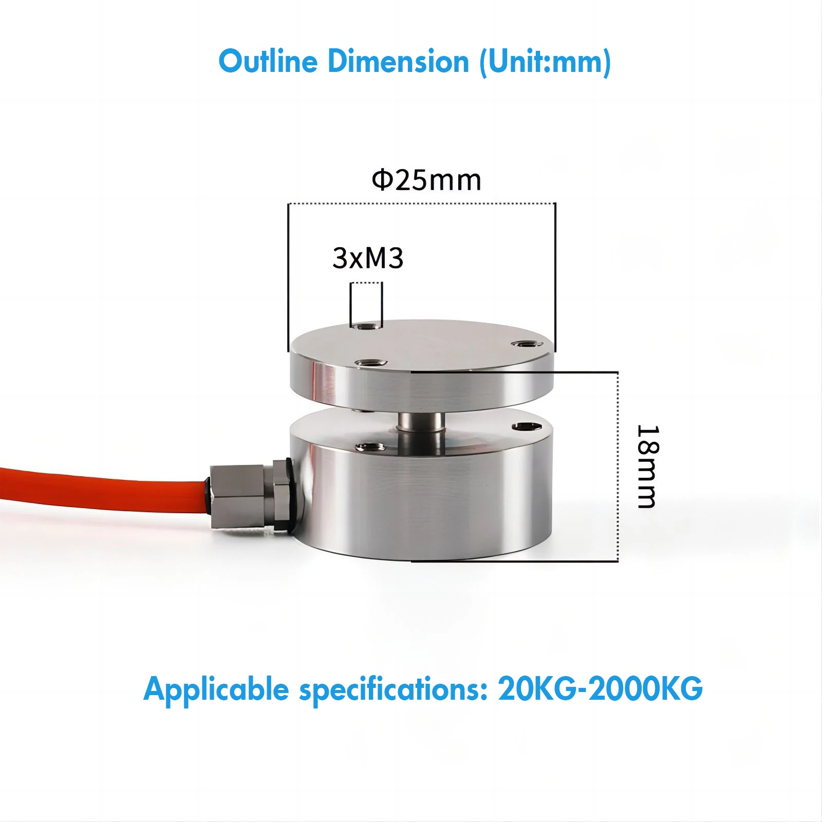 Imagem -06 - Mini Load Cell Pesando Sensor e Indicador Display Tensão e Compressão Força Peso Pressão Sensor para Escala