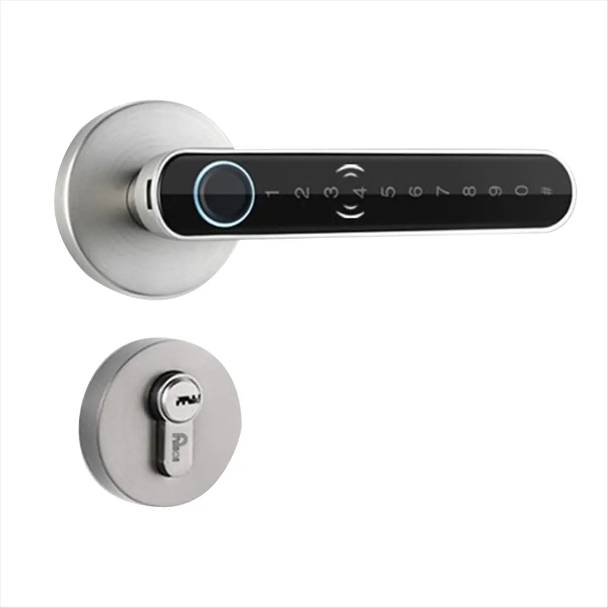 Promotion Smart Split Lever Door Lock Keyless Bluetooth Fingerprint Door Lock Card Tuya APP Security Digital Door Lock Silver