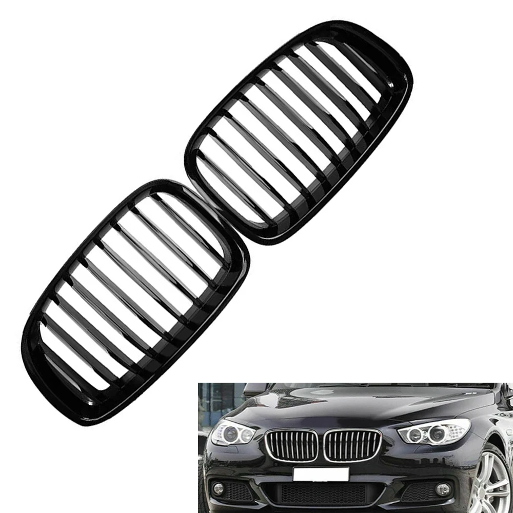 Car Front Kidney Grille Gloss Black Racing Grills for BMW F07 535i 550i GT xDrive 4-Door Hatchback 2010 2011 2012 2013 2014 2015