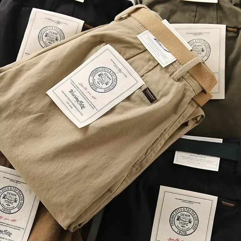 

Новые брюки-карго, мужские японские корейские модные винтажные свободные прямые шаровары, повседневные брюки, уличная мужская одежда Y2k