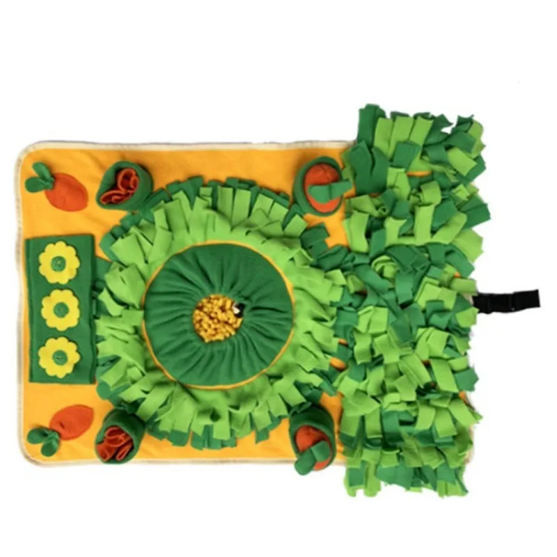 Snuffle Mat for Dog Slow Feeding Pet Puzzle Toy Sound Making Nose Work Training Mat Stress Relief For Small Medium Dogs