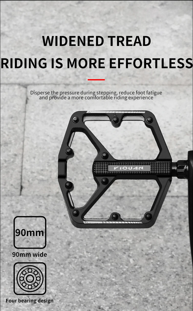 Aluminium-Legierung Fahrradpedale mit Versiegelten DU-Lagern Rutschfeste Plattform für Mountain Road Bike Radsport MTB Fahrradpedal – Detail 3
