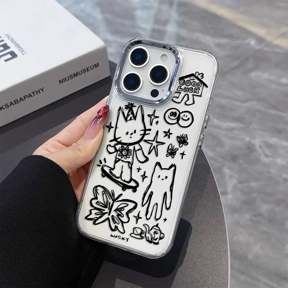 Skizzierte Katzen-Hülle für Sa – Phone Cases Galaxy A16 5G Bewertung und Preis