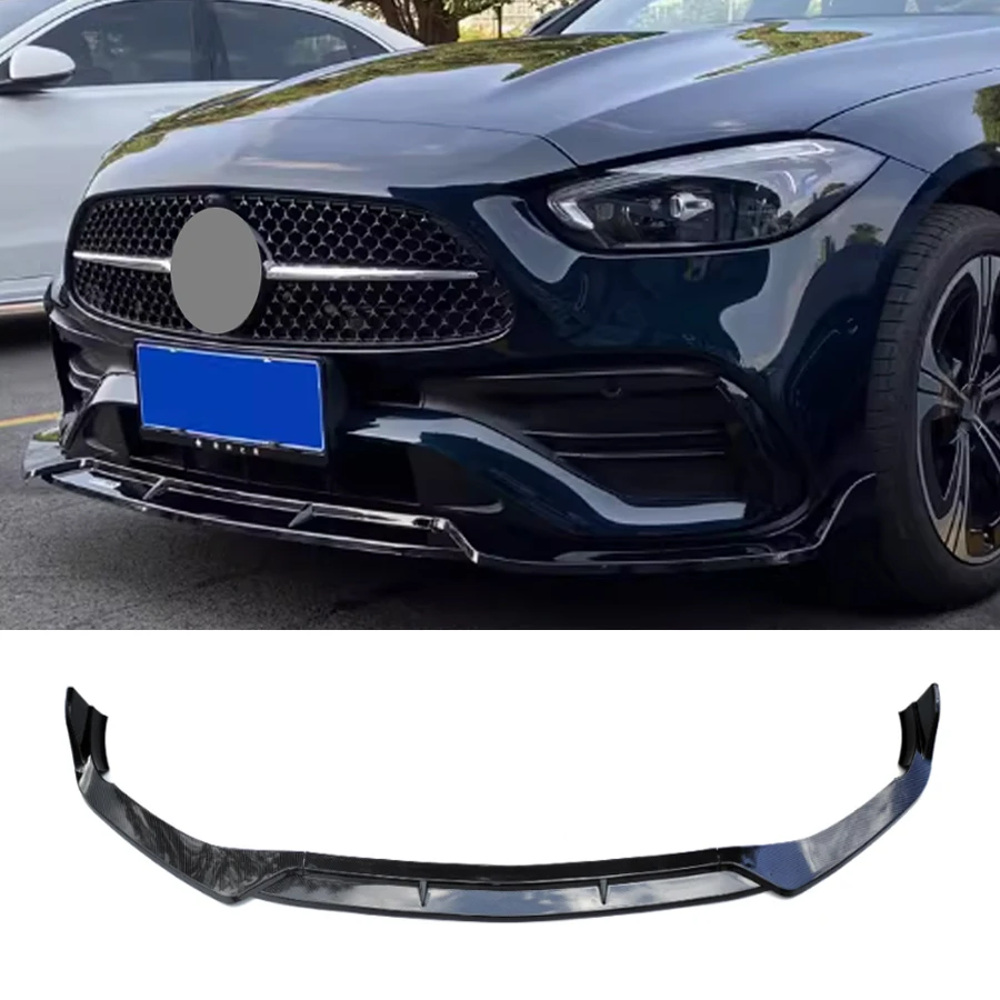 

Front Bumper Lip Spoiler Splitter For Mercedes Benz C Class W206 C220 C300 C400 C43 AMG 2022 2023 2024 Glossy Black Body kits