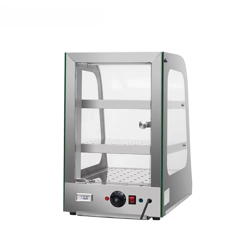 Stainless Steel Electric Food Warmer Showcase Bakery Warmer Showcase for Snack Shop