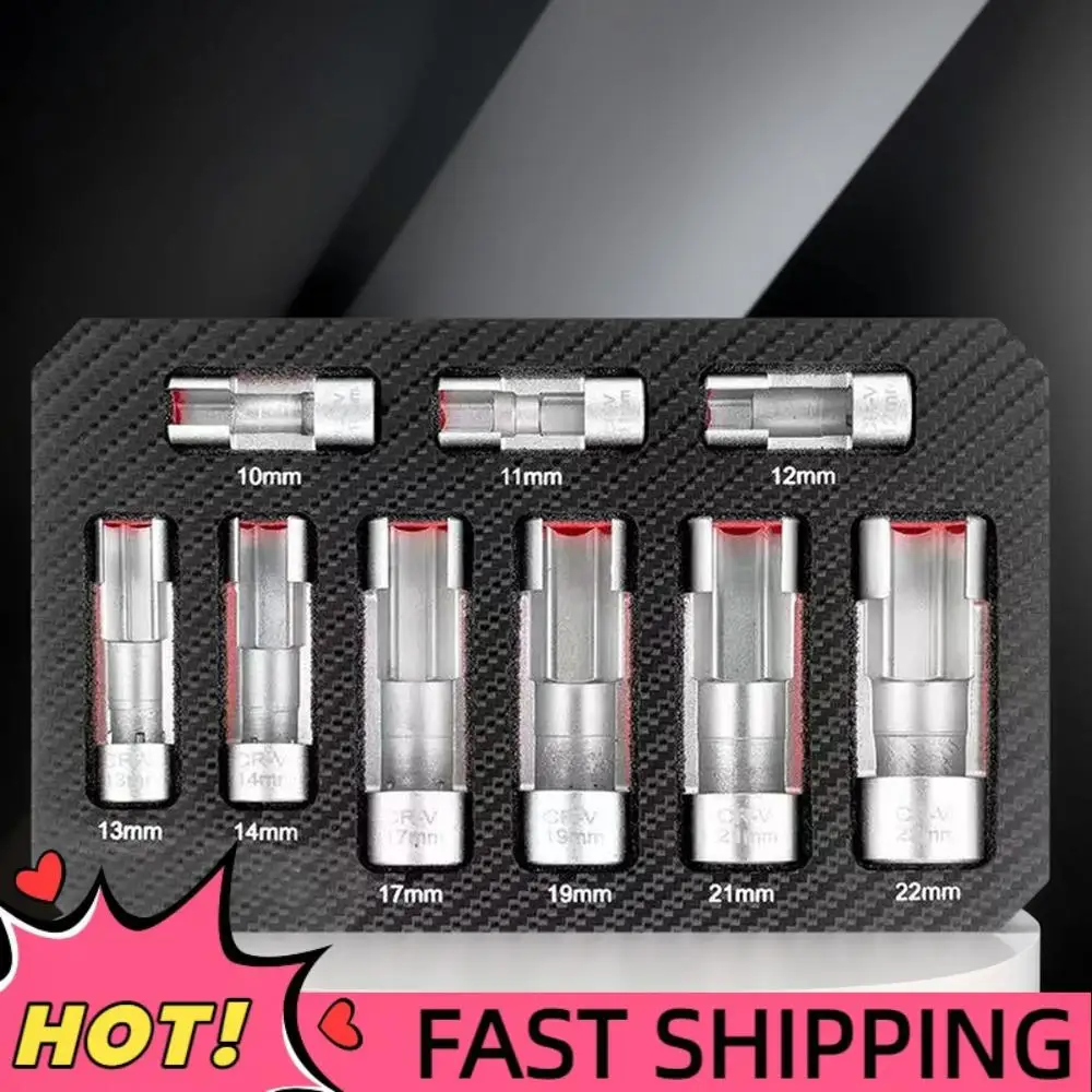 

9-компонентный комплект для снятия блока отправки давления масла, набор головок для датчика кислорода, инструмент для снятия гаечного ключа для датчика кислорода для автомобиля