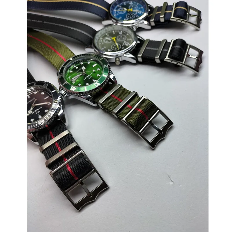 Wholesale header buckle Single layer nylon watch strap 20.22MM watch accessories Nylon watch strap