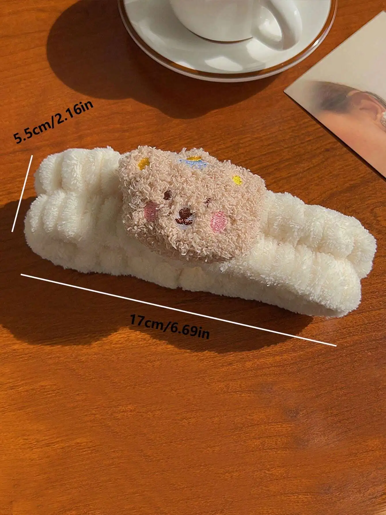 

Cute Bear & Toast Hairband Wristband Set For Face Washing Skincare Home Decor