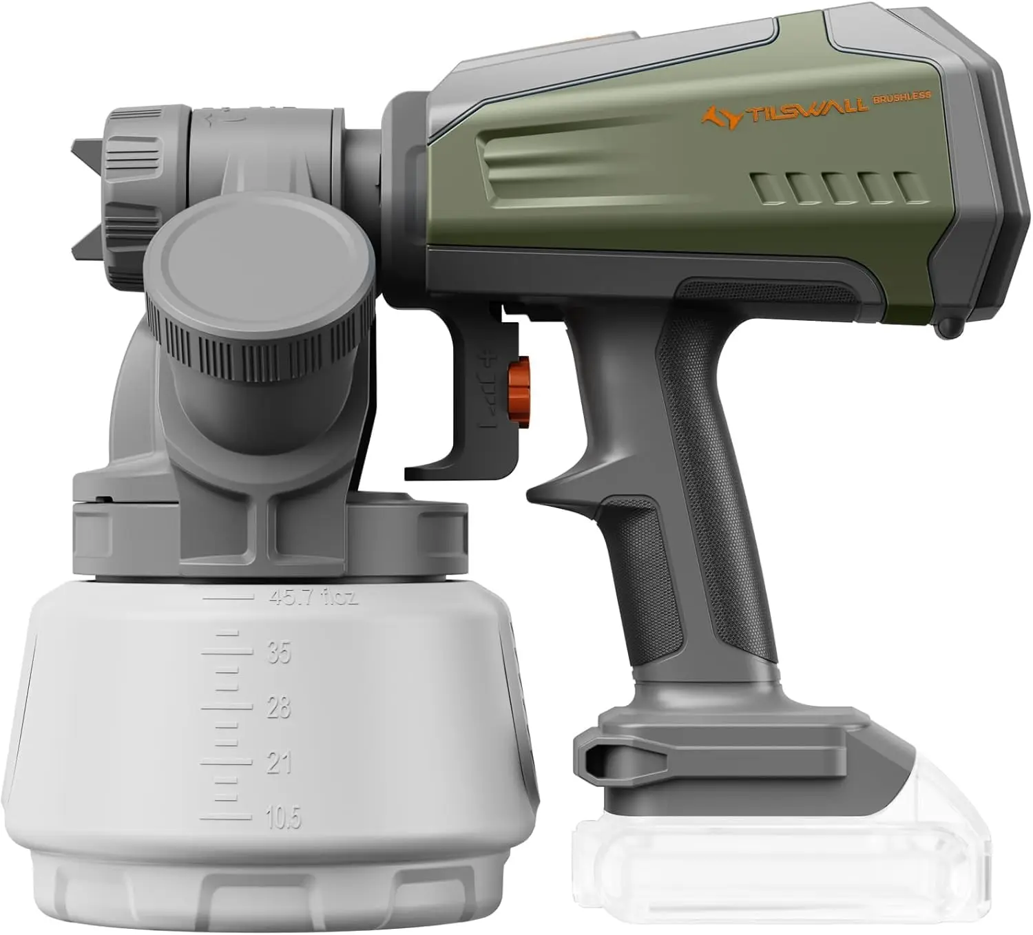 Cordless Paint Sprayer Shark700 Fits Dewalt 20V No Battery Brushless Motor 3 Spray Patterns 1300ml Capacity Easy Side Fill Easy