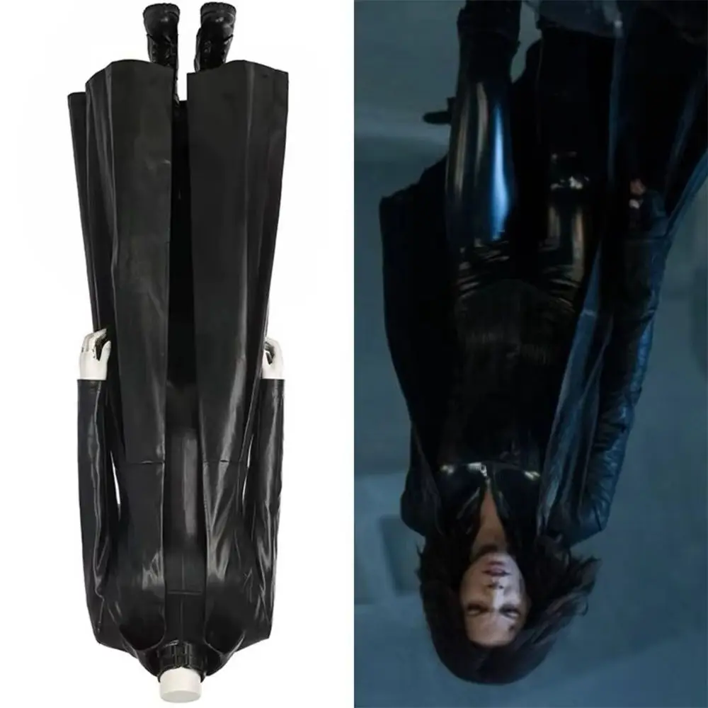 

Underworld Blood Wars Cosplay Selene Costume Black Luxious Faux Leather Jacket Jumpsuit Halloween Party Outfits