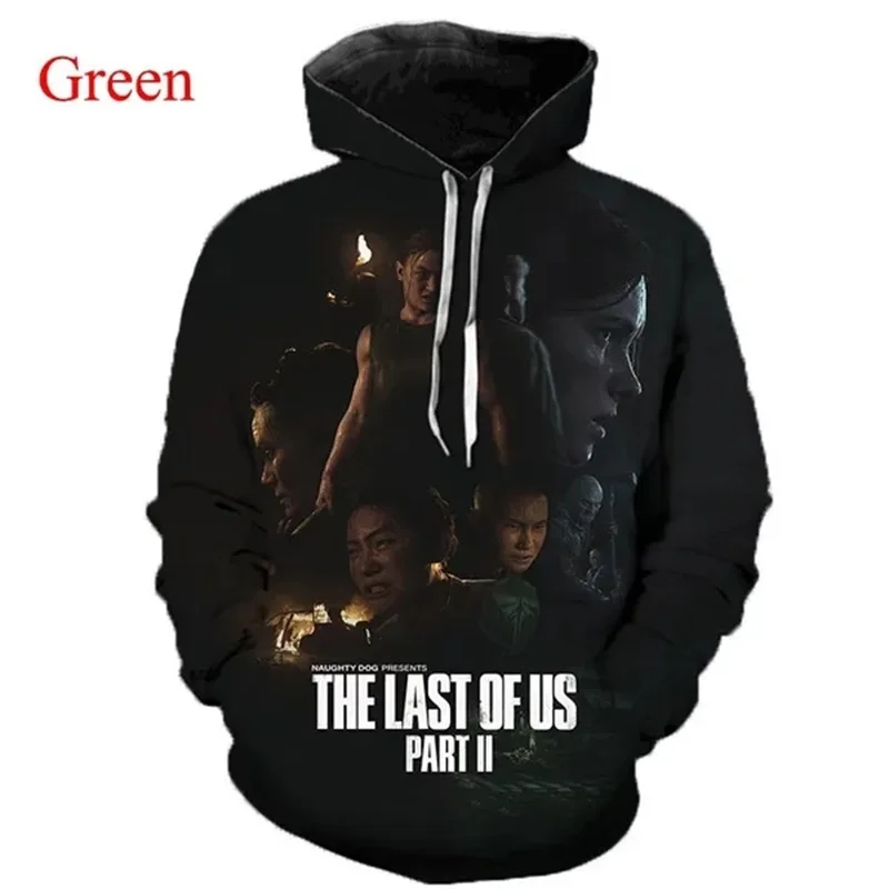 New The Last Of Us Part II 3D Print Hoodies Men Women Oversized Hoodie Pullovers Hooded Sweatshirts Male Tracksuits Man Clothing