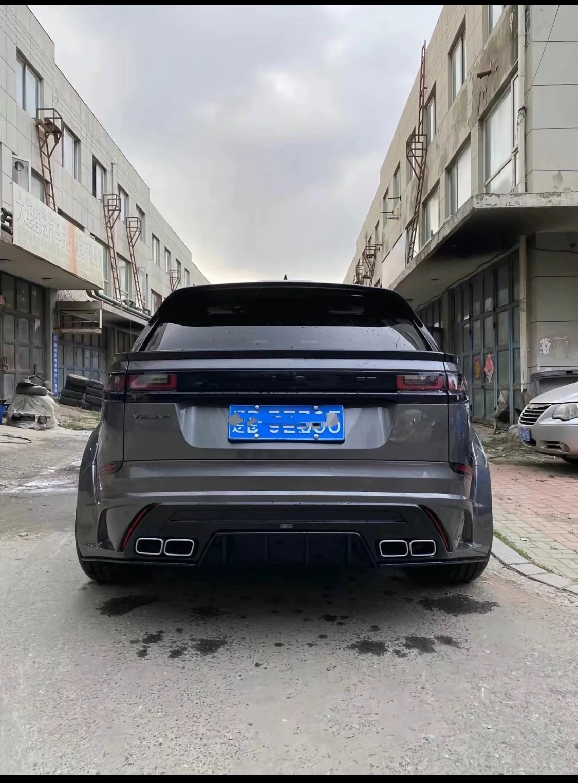 Kit de corpo de para-choque de carro, para range rover, velar, atualização, estilo lm, kit de corpo largo, grade de spoiler dianteiro e traseiro