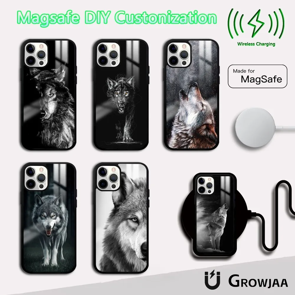 

Wolf Truth Black Phone Case For IPhone 16 15 14 13 12 11 Pro Max Plus Mini Magsafe Mirror Wireless Magnetic Cover