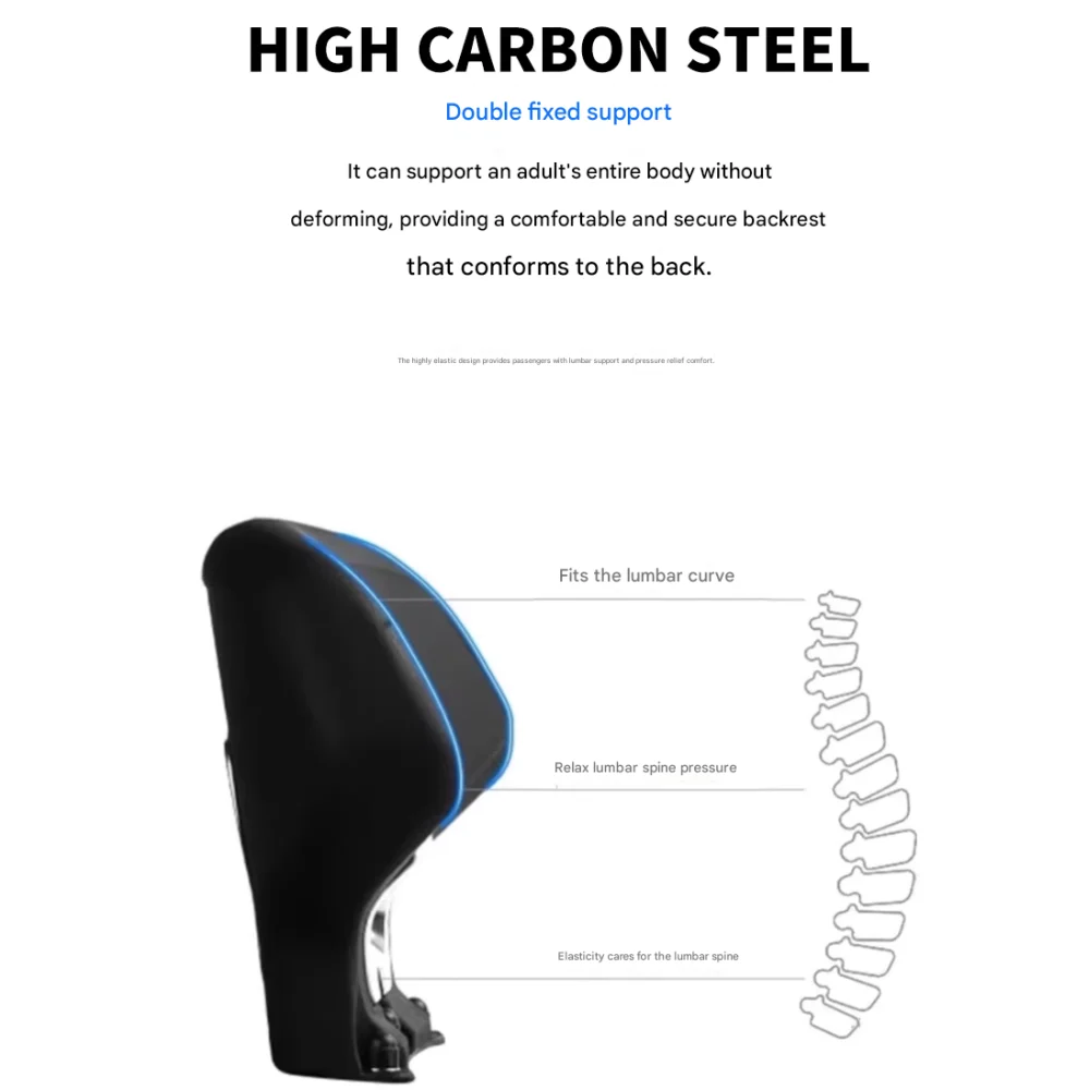 For Honda PCX160, we offer a non-destructive installation of a comfortable rear seat with a raised lumbar support (models 21-25)