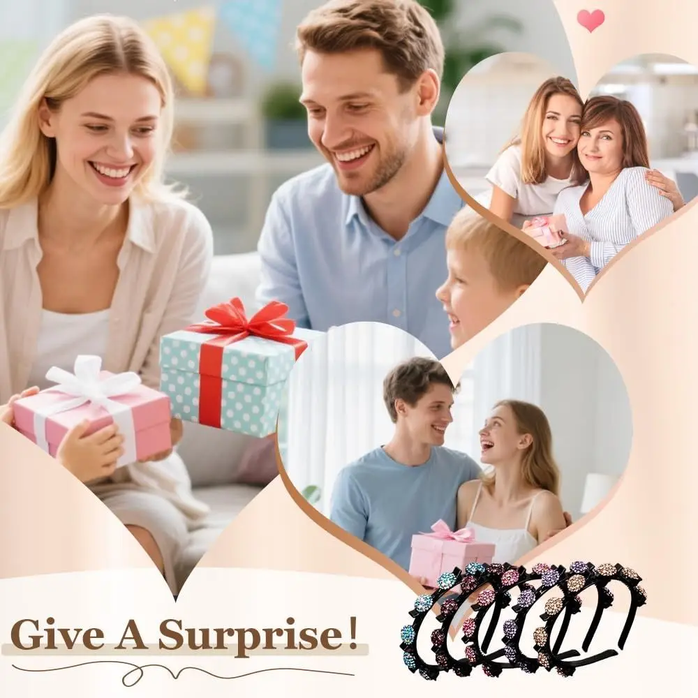 

Rhinestones Crystal Headband Hair Clips Hair Accessories Sparkle Beaded Hairband Double-layer Hair Hoop Headwear For Women Girls