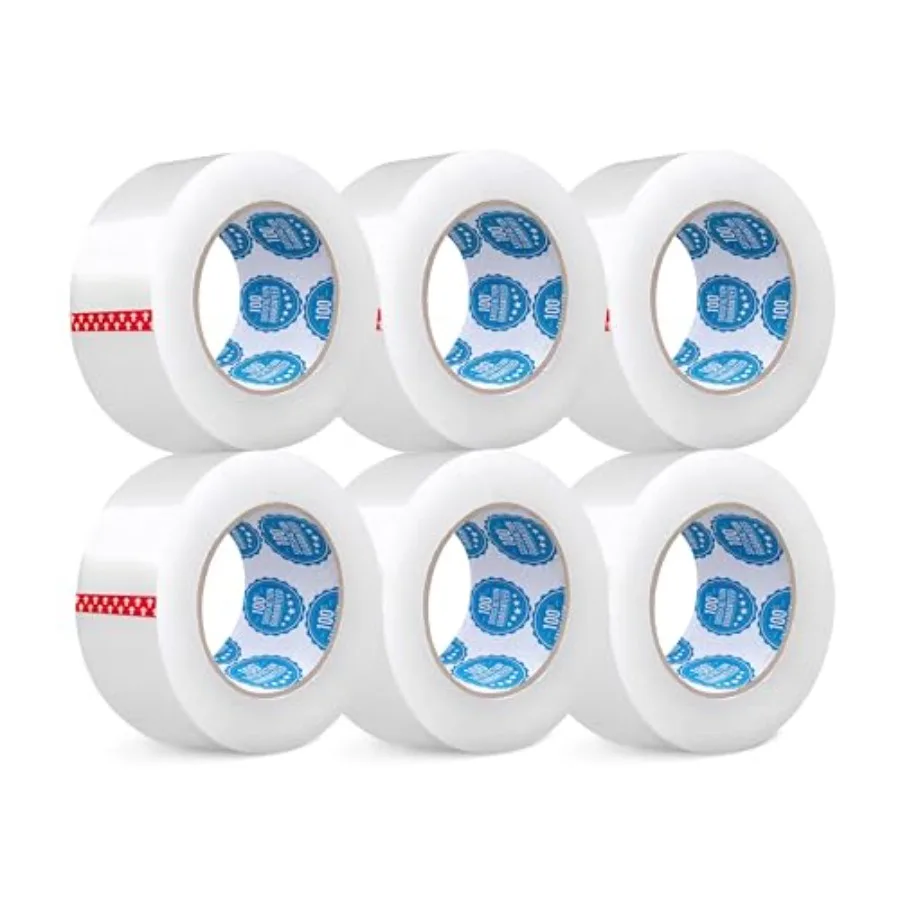 

Clear Packing Tape 2 Inches x 55 Yards 1.8 Mil Thick Acrylic Adhesive 36 Rolls for Packaging Carton Sealing Storage Moving
