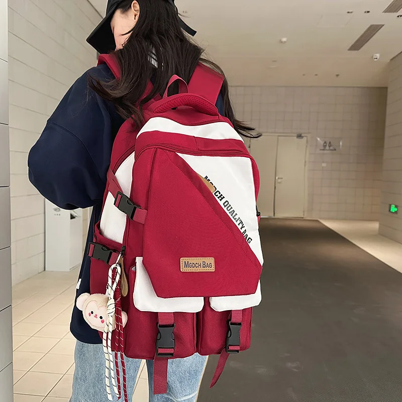 حقائب مدرسية ذات سعة كبيرة على ظهره للرياضات الخارجية من النايلون المقاوم للماء حقيبة مدرسية للسفر Unsiex زوجين حقيبة الأمتعة على ظهره #2