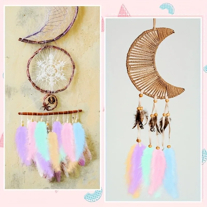 100PCS Macaron Color Feather Set for DIY Crafts Soft Decorative Accessories for Mask Making Dreamcatcher Design Christmas Gifts
