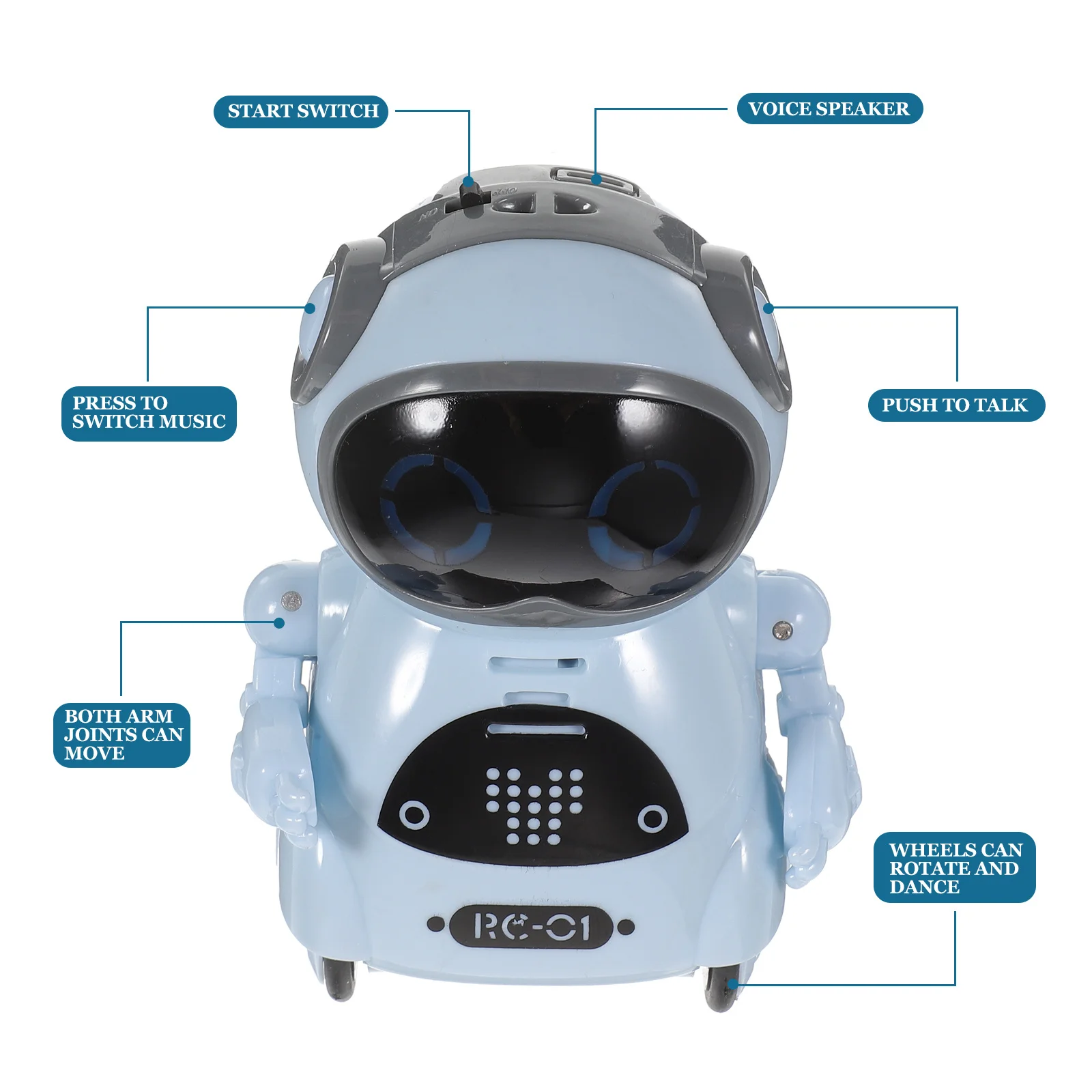 Inteligentny robot głosowy dla dzieci, mini RC, chodzący, tańczący, śpiewający, z diodami LED, interaktywny, edukacyjny, technologiczny prezent.