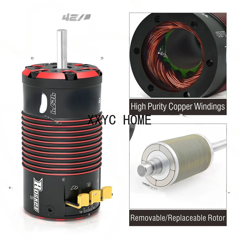 Rocket V2 4268 4274 2700KV 2450KV 2150KV 1850KV 1550KV 2200KV 1950KV Sensored Brushless Motor for 1/8 RC On-Road