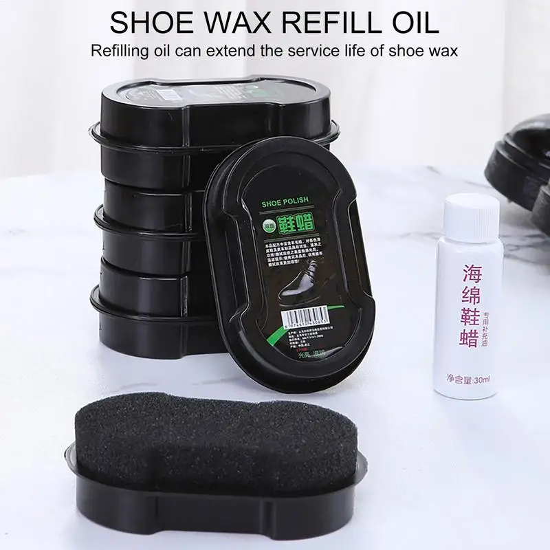 Multi-functional Double-faced Shoe Polish Colorless Light Shoes Rub Leather Cleaner Shoes Brush Care Sponge Transparent Wax image 6