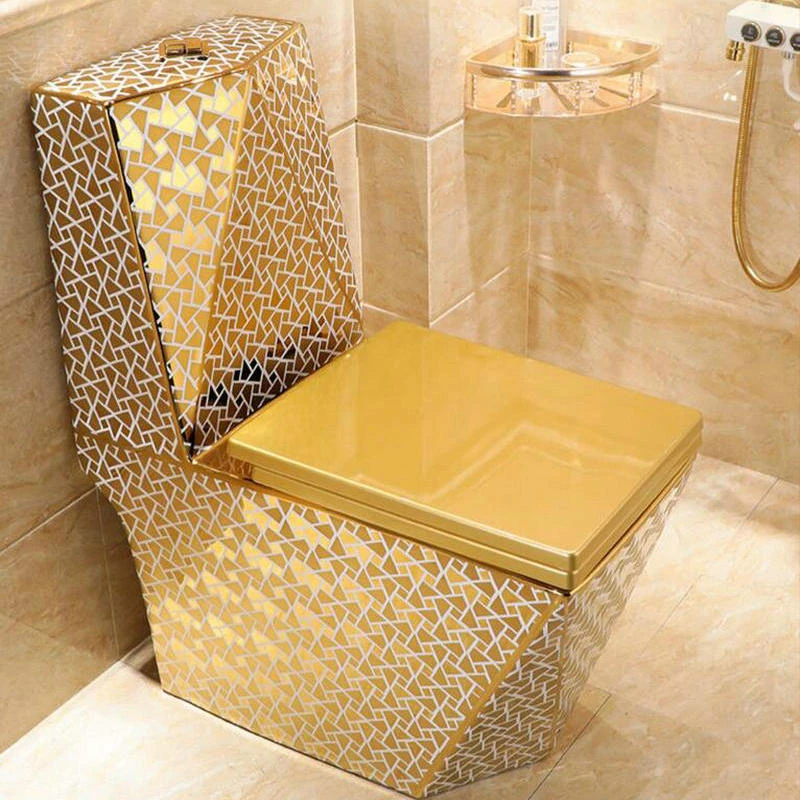 

Gravity-Flush Toilet Siphon Jet Fluishing Floor Mounted Luxious Villa Bathroom Seat Toilet Washdown Toilet