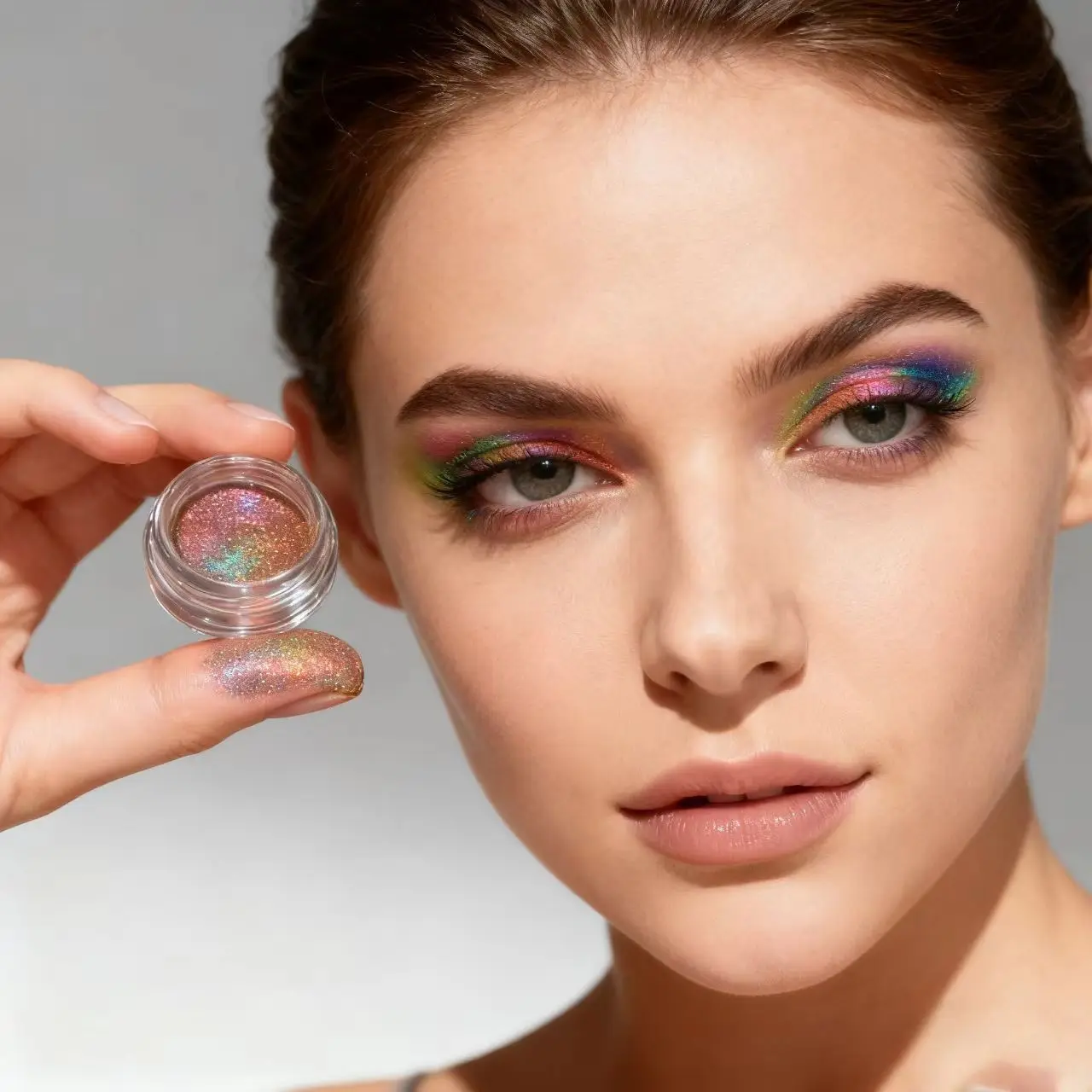 ブライトニングハイライトボディデコレーション用品ブルーグリッターピンクアイシャドウ