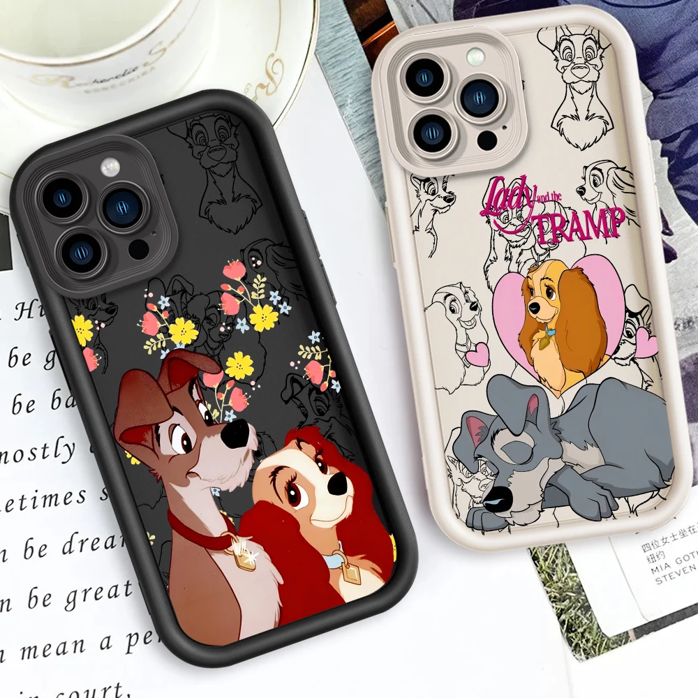 Disney Lady And The Tramp Eye Ladder For Apple iPhone 15 14 13 12 11 XS XR X Pro Max Plus Soft Phone Case